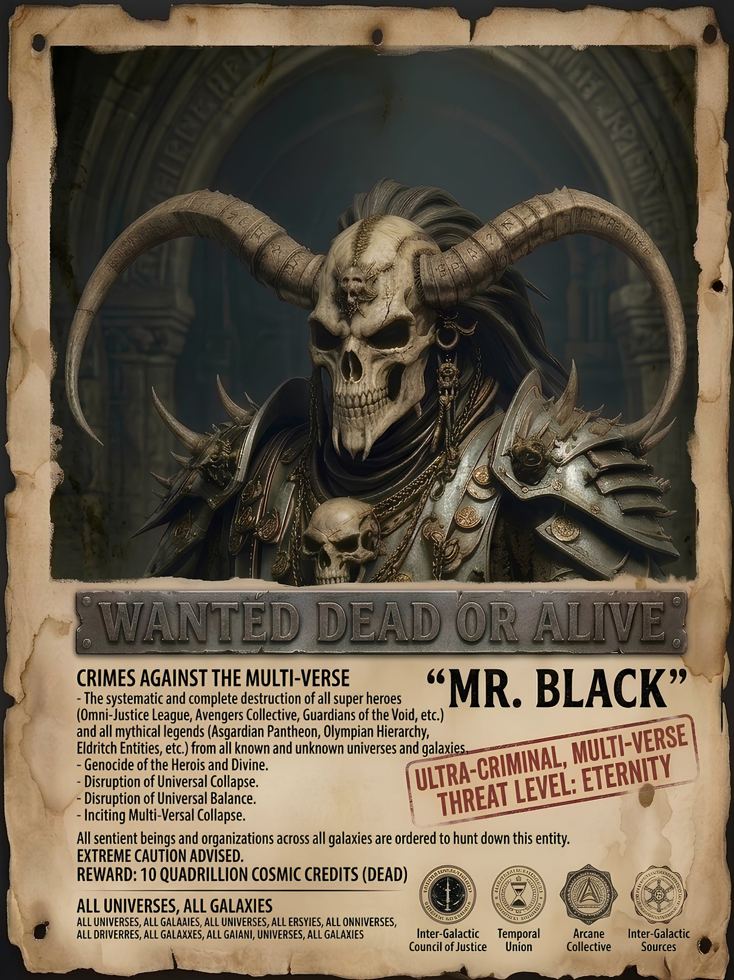 Mr.Black - DOA Wanted Plakat